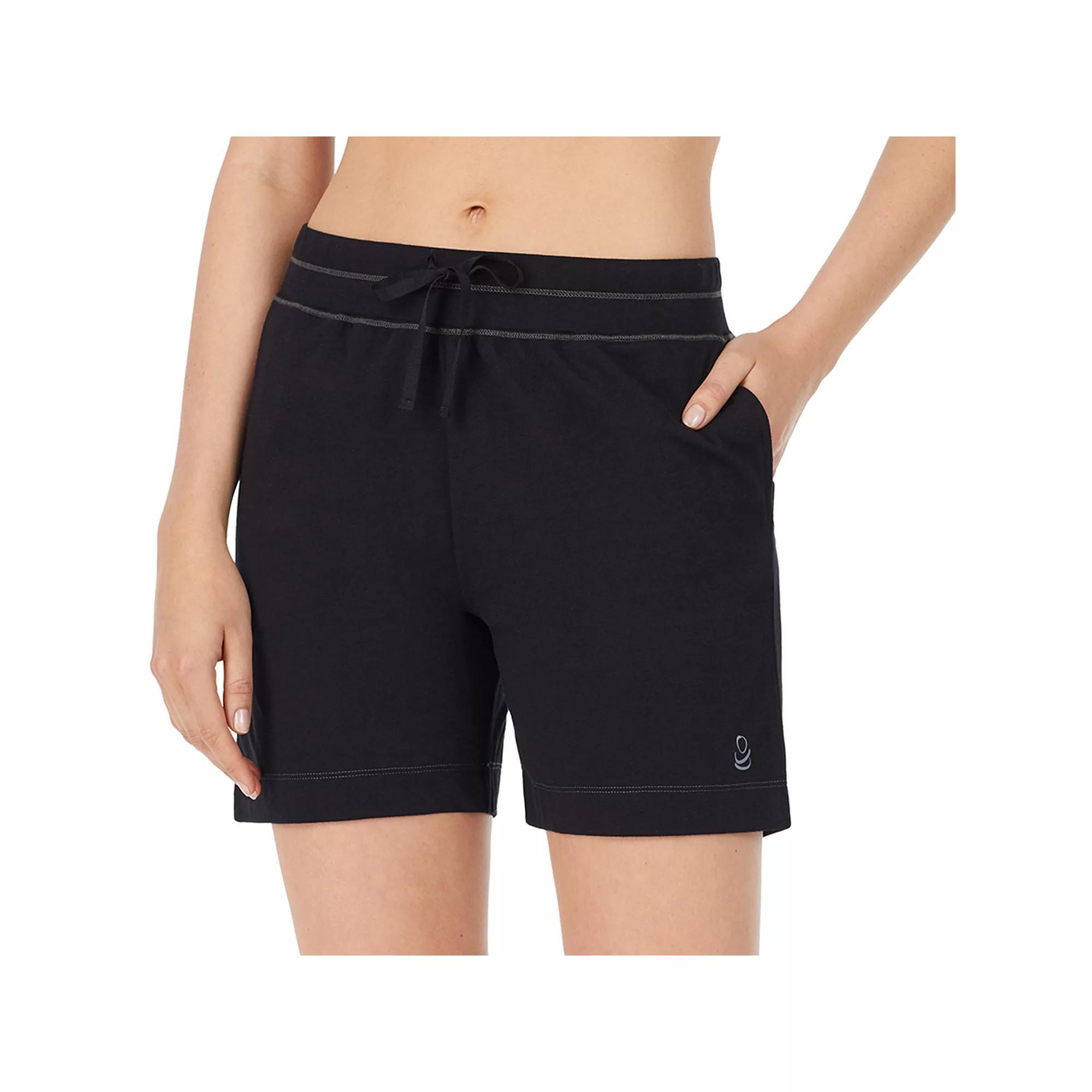 Women's Cuddl Duds® Pajamas: Essentials Pajama Sleep Shorts, Size: XS, Black Product Image