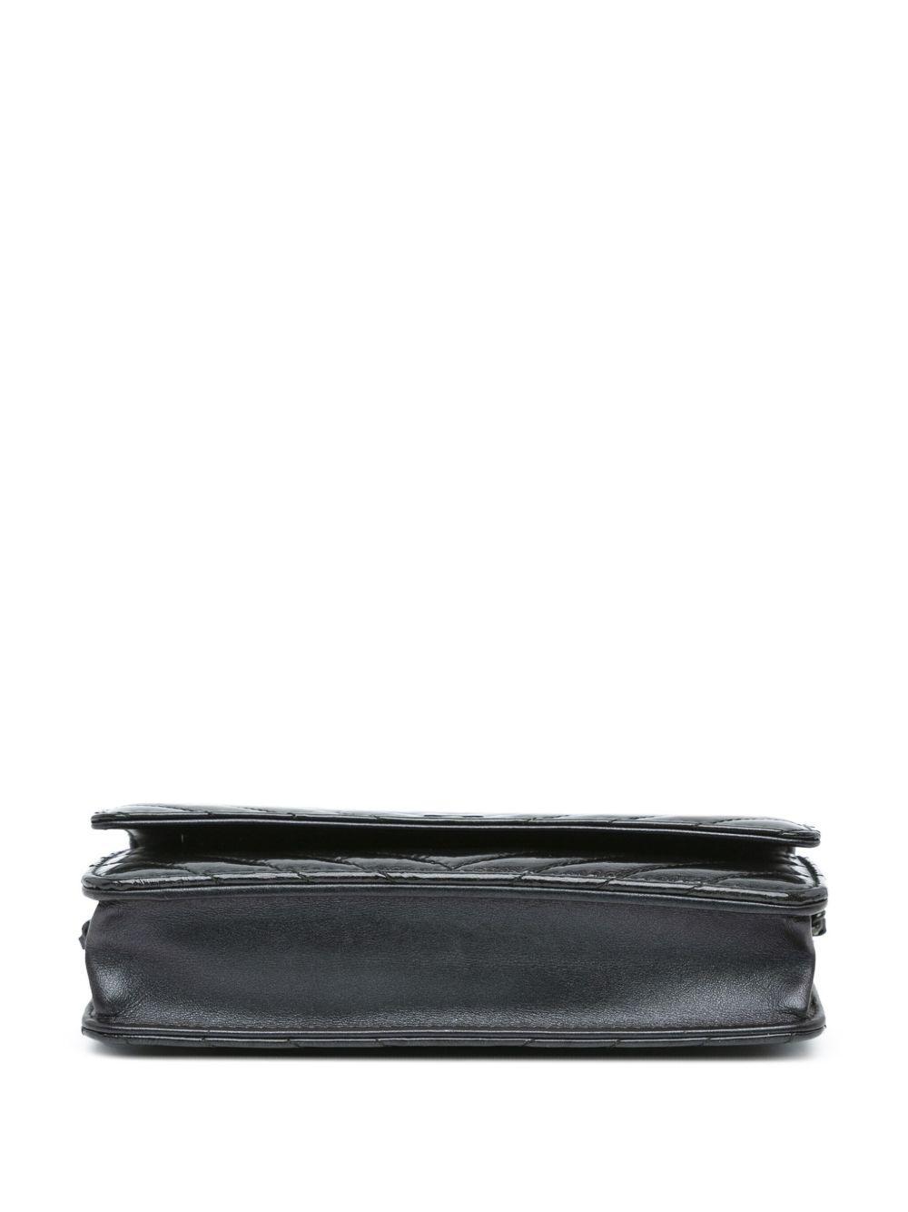 2018 CC Chevron Quilted Crumpled Calfskin Wallet On Chain crossbody bag Product Image