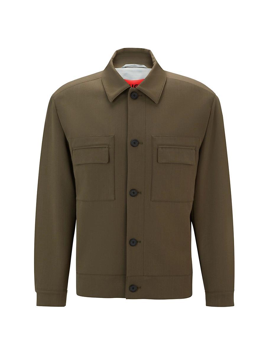 Mens Button-Up Jacket in Performance-Stretch Fabric Product Image