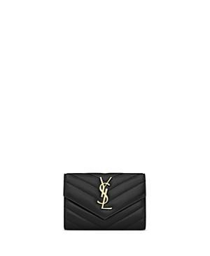 Womens Cassandre Matelass Small Envelope Wallet in Grain de Poudre Embossed Leather Product Image