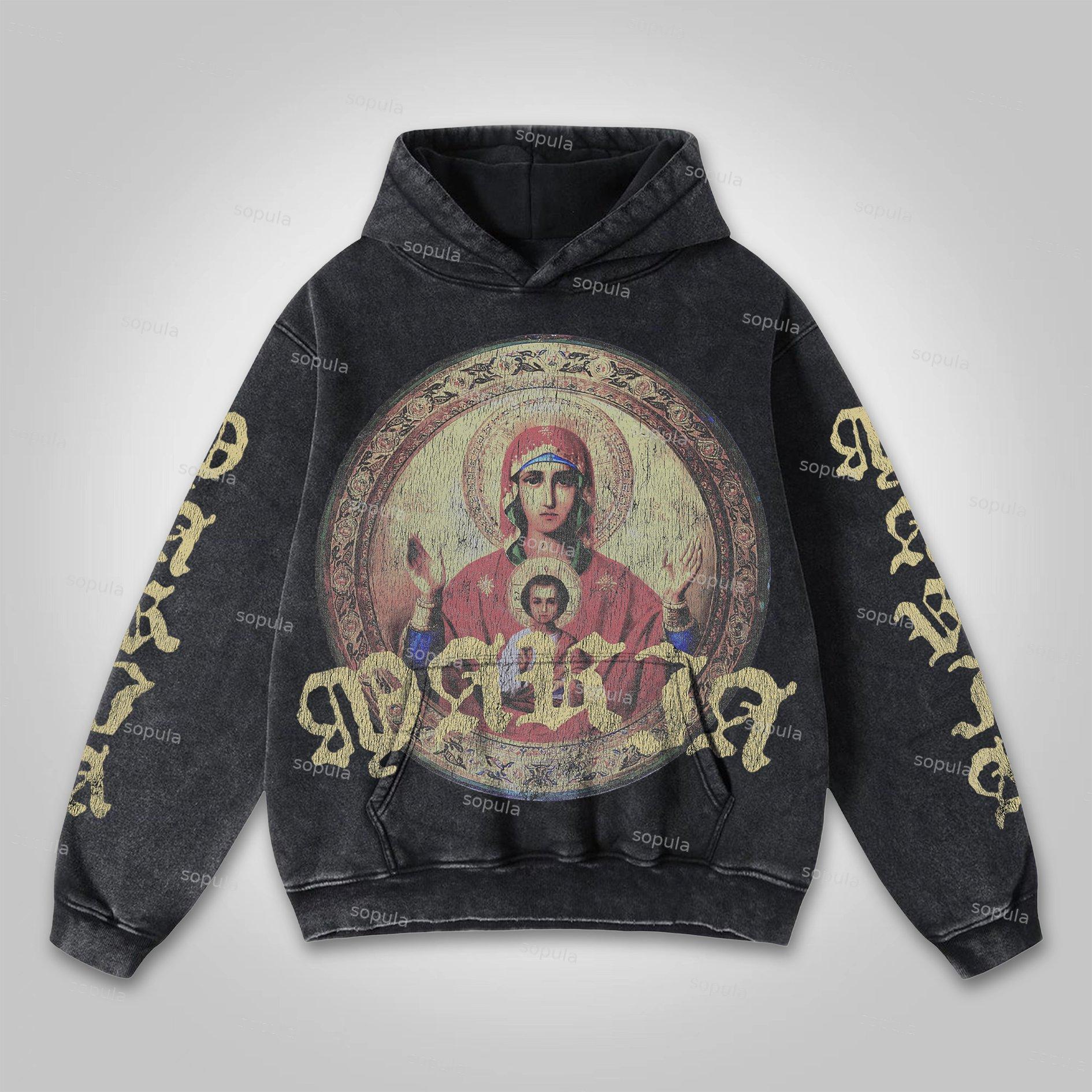 Sopula Freedom Is Supreme Locomotive Eagle Graphic Washed Hoodie Product Image