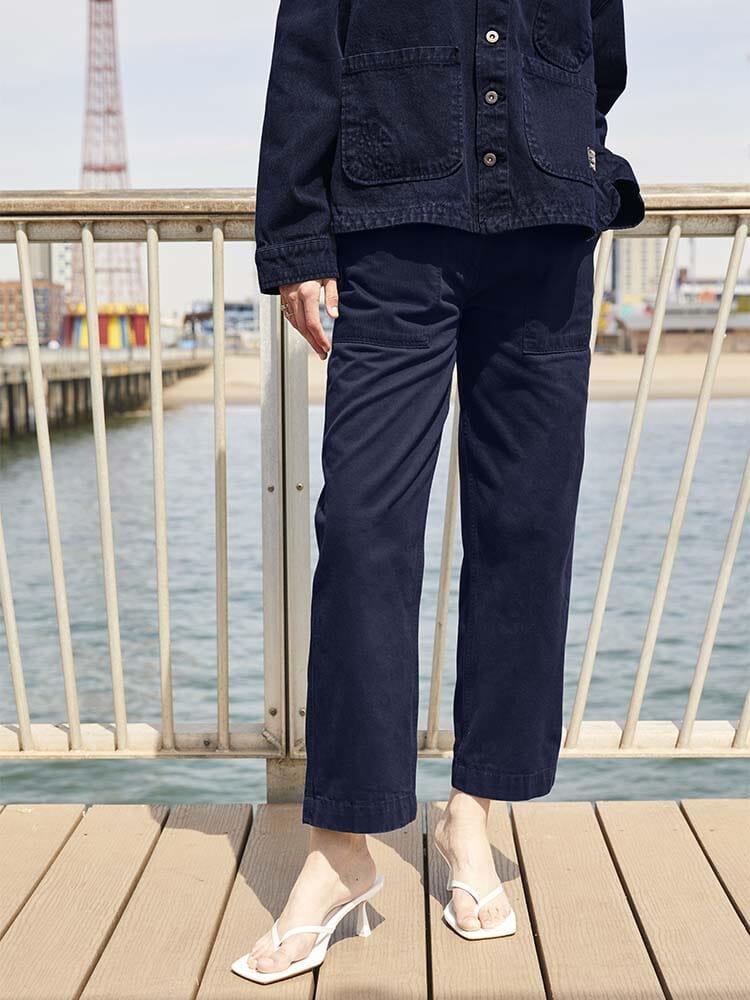 WOMEN'S CANVAS CHORE COAT - CLASSIC BUTTON-DOWN - DUSTY PURPLE / M Product Image