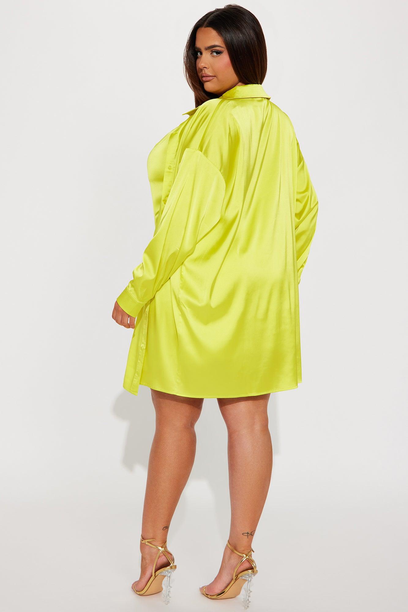Stella Mini Dress Set - Neon Yellow Product Image