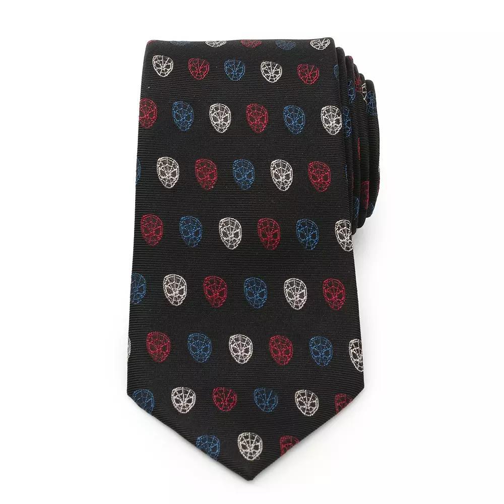 Men's Marvel Character Tie, Spider Man Black Product Image