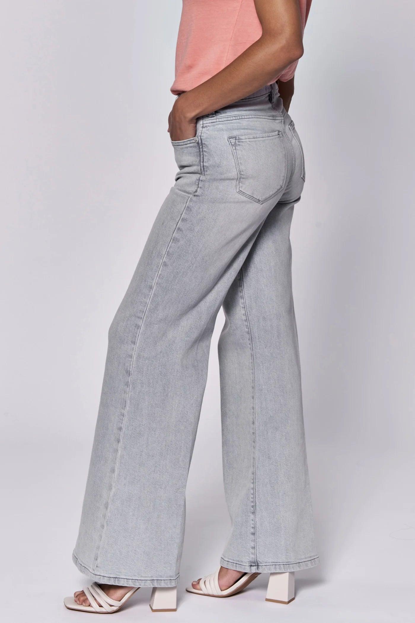 Fiona High Rise Wide Leg Flare with Clean Hem Product Image