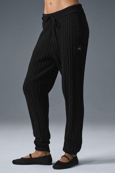 Cable Knit Winter Bliss Pant - Black Product Image