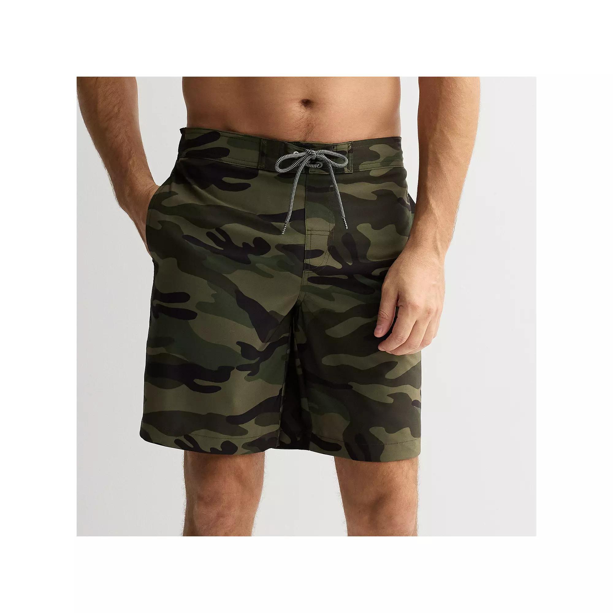 Men's Trinity Coast 9" Elastic Waist Boardshorts, Size: Large, Green Product Image