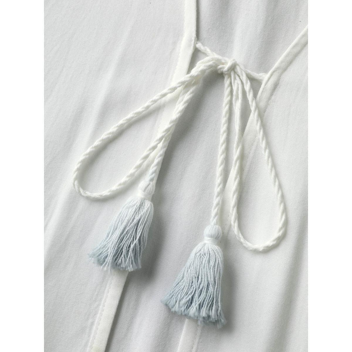 Plus Size Ombre Gradient Tassels Hem Kimono Women Aegean Tie knot Loose Vacation Kimonos BloomChic 30/6X Product Image
