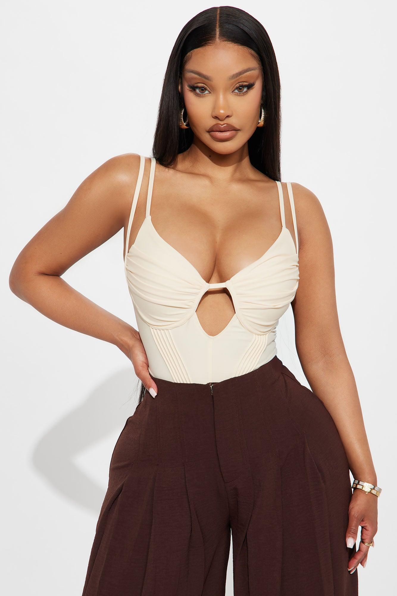 Signature Class Corset Bodysuit - Cream Product Image