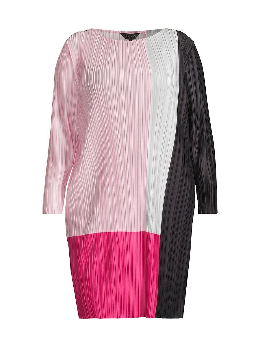 Womens Colorblocked Knee-Length Dress Product Image