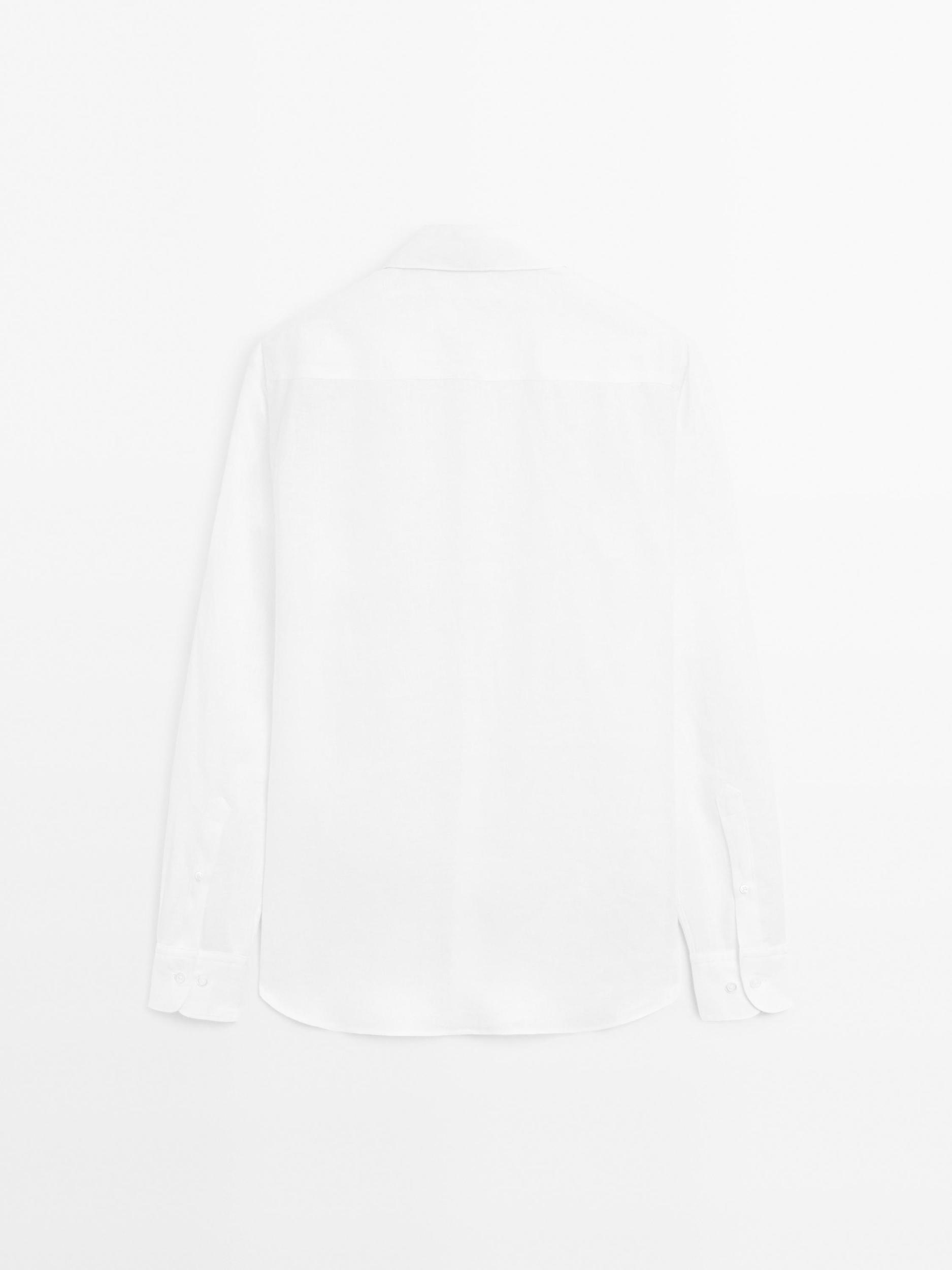 100% linen slim fit shirt Product Image