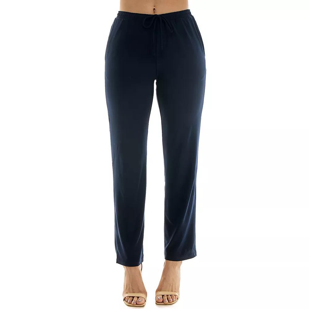 Women's Nina Leonard Classic Drawstring Pant, Size: Small, Bright Green Product Image