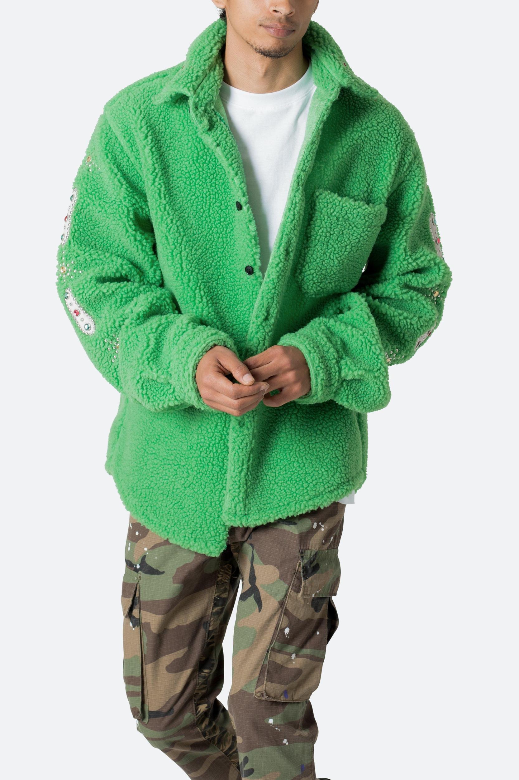 Jewel Sherpa Jacket - Green Product Image