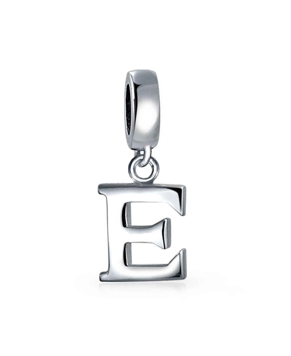 Bling Jewelry Dangle Block Letter A-z Alphabet Initial Charm Bead For Women Solid .925 Sterling Silver Fits European Bracelet Product Image