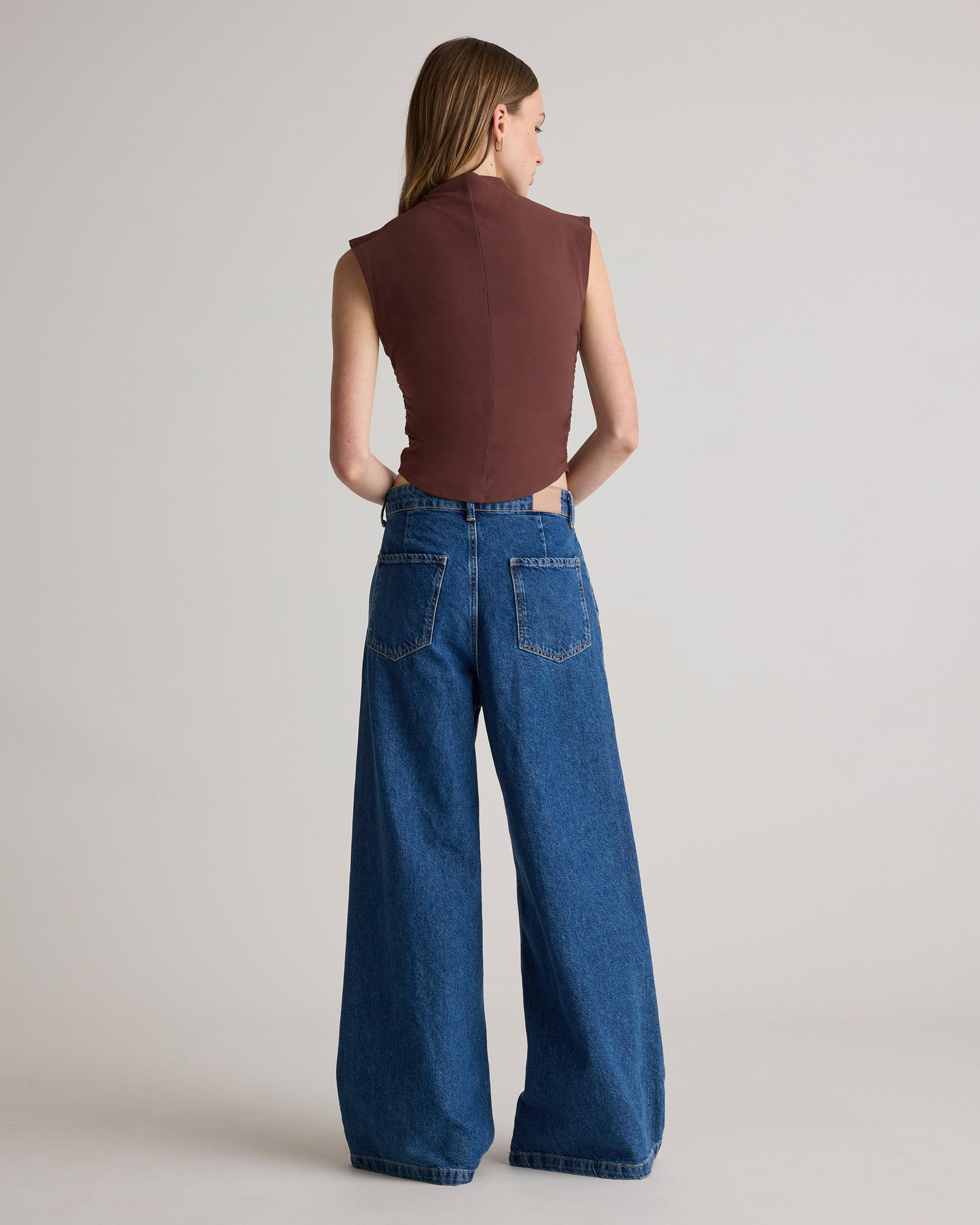 Quince | Women's Stretch Cotton Jersey Sleeveless Mock Neck Top Size XL, Organic Cotton Product Image
