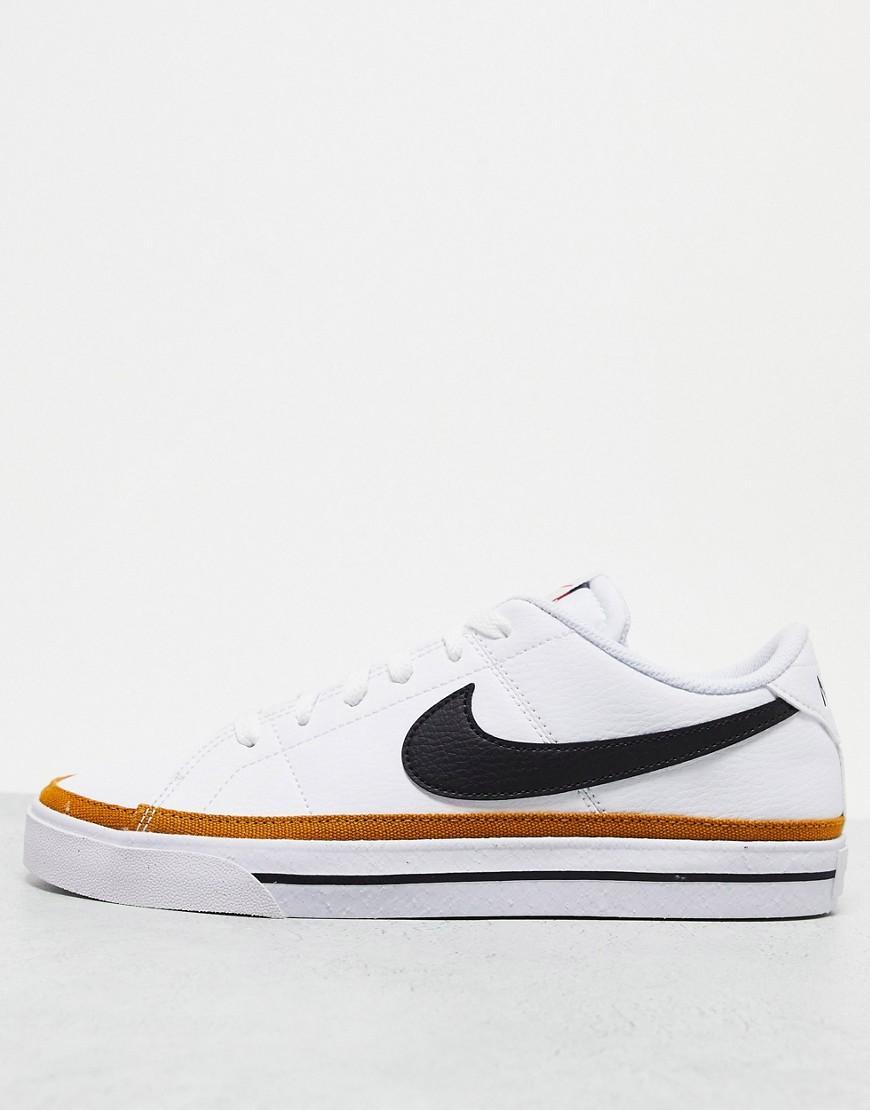 Nike Men's Court Legacy Next Nature Casual Shoes in White/White Size 12 Leather/Canvas Product Image
