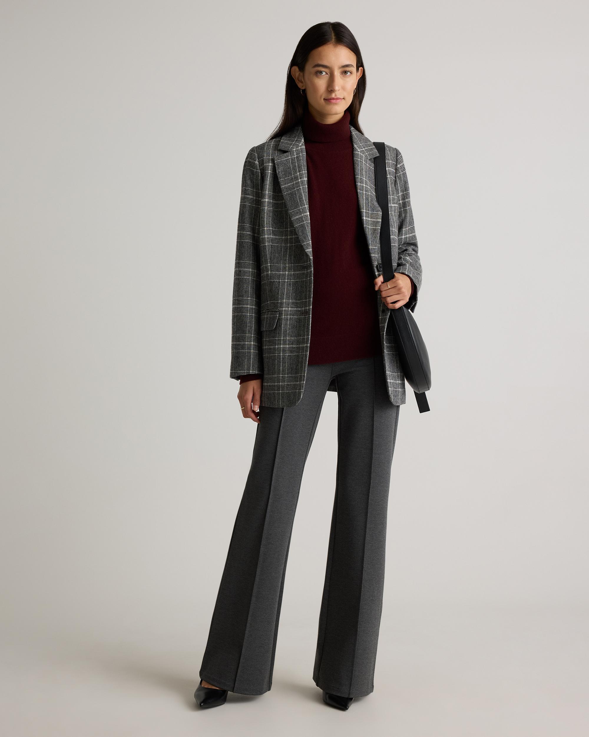 Quince | Women's Ultra-Stretch Ponte Flare Leg Pants Rayon Product Image
