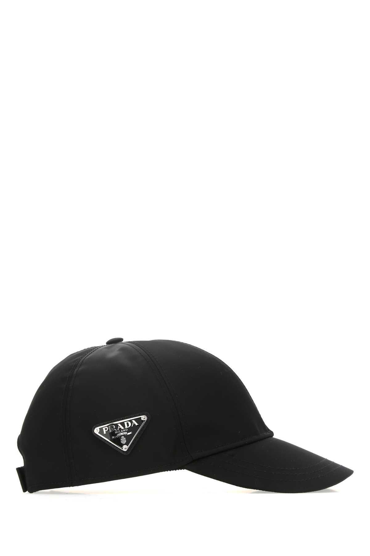 PRADA Black Nylon Baseball Cap Product Image