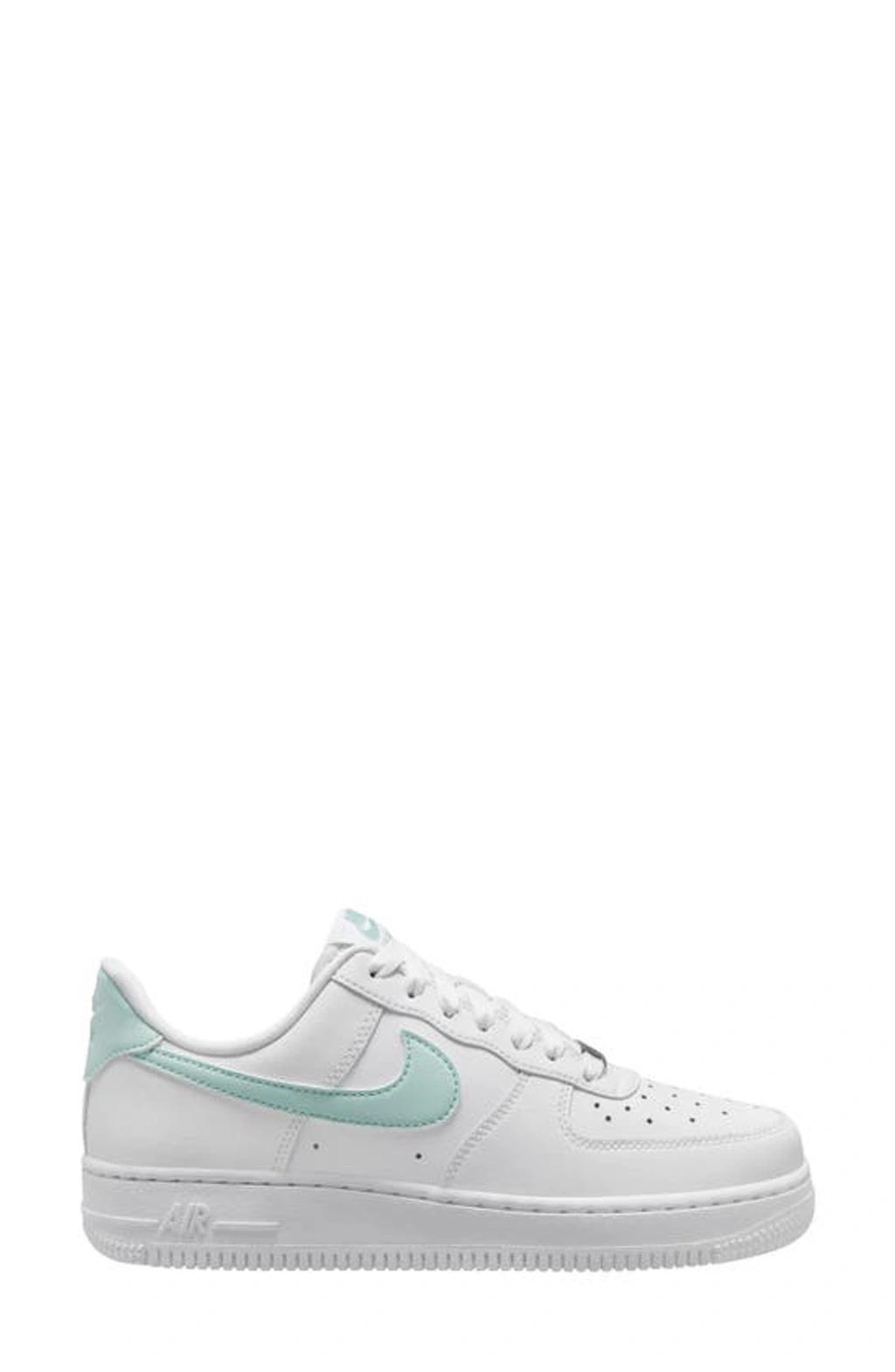 Nike Womens Air Force 1 07 LE Low - Shoes White/Lime Blast Product Image