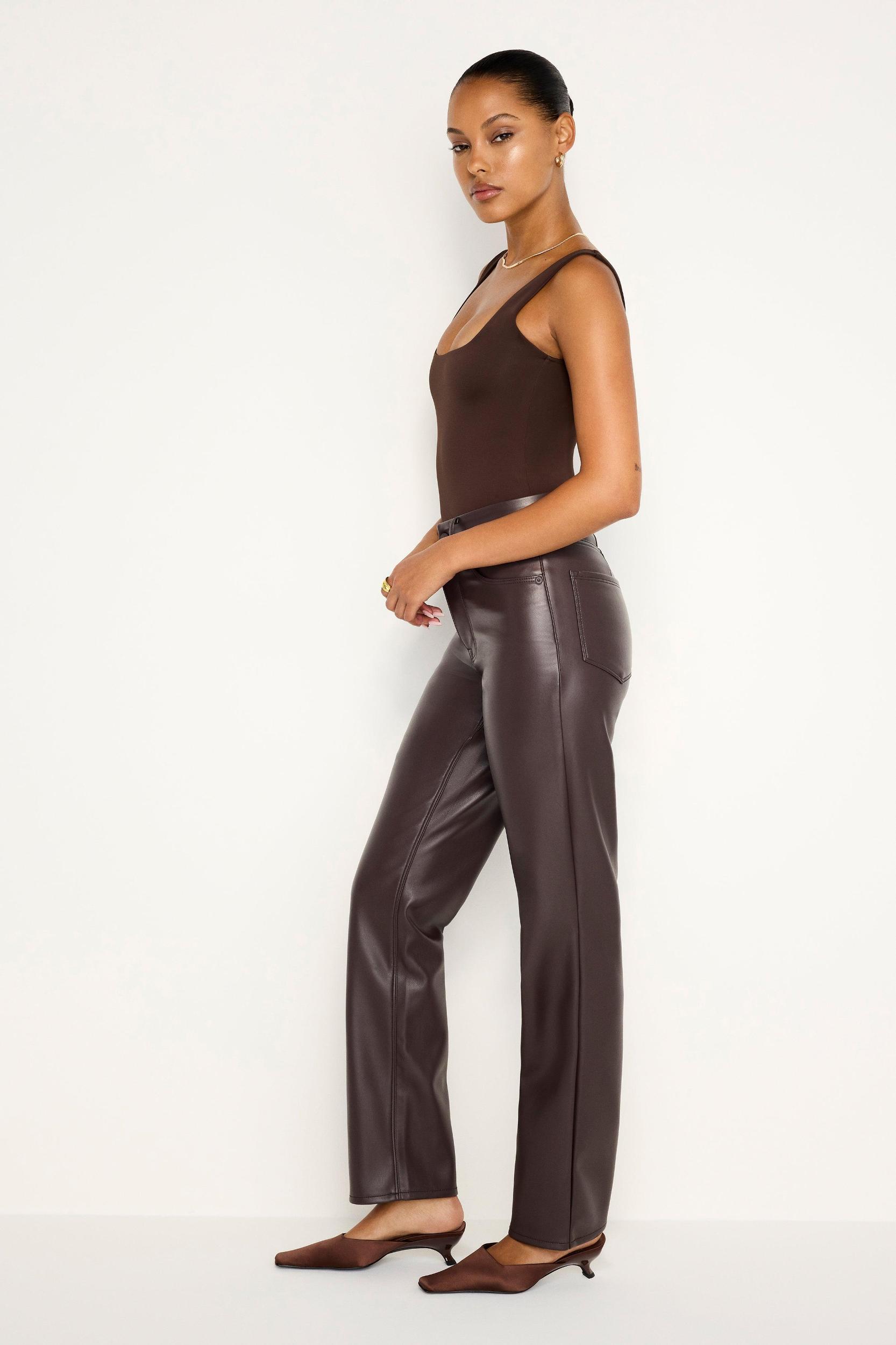 GOOD ICON FAUX LEATHER PANTS | BARK003 Product Image