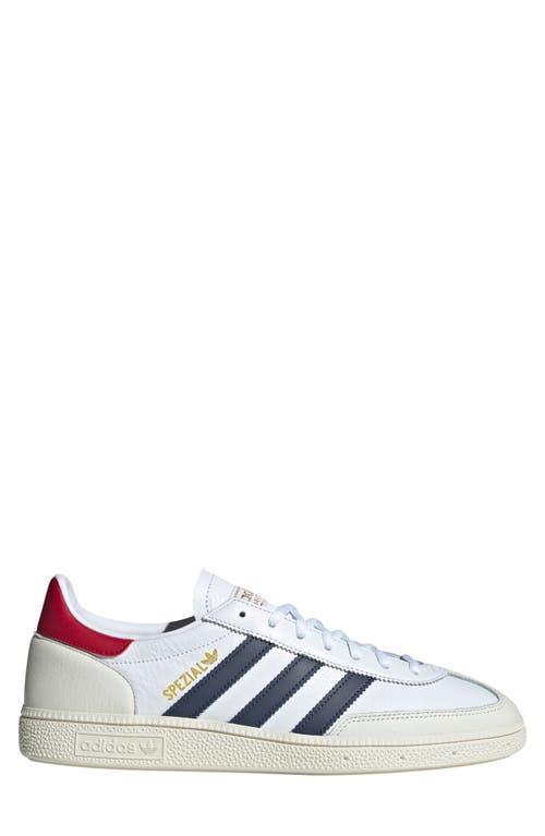 adidas Gender Inclusive Handball Spezial Sneaker in White/Navy/Victory Red at Nordstrom, Size 10 Women's Product Image