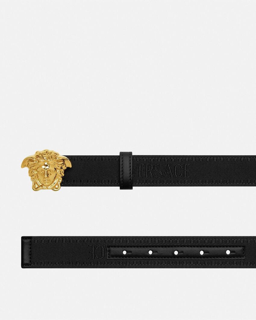 VERSACE La Medusa Leather Belt Man Belt Black Size 39.5 Calfskin Product Image