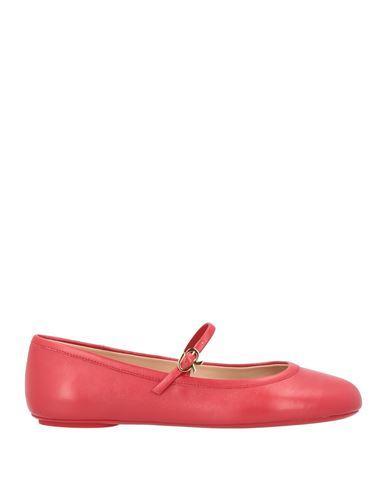 GIANVITO ROSSI Woman Ballet Flats Red Size 8 Leather In Red Nappa Product Image