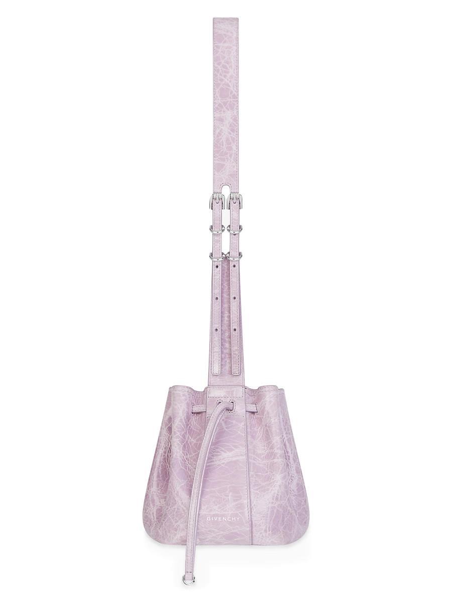 Womens Small Pumpkin Bag in Crackled Patent Leather Product Image