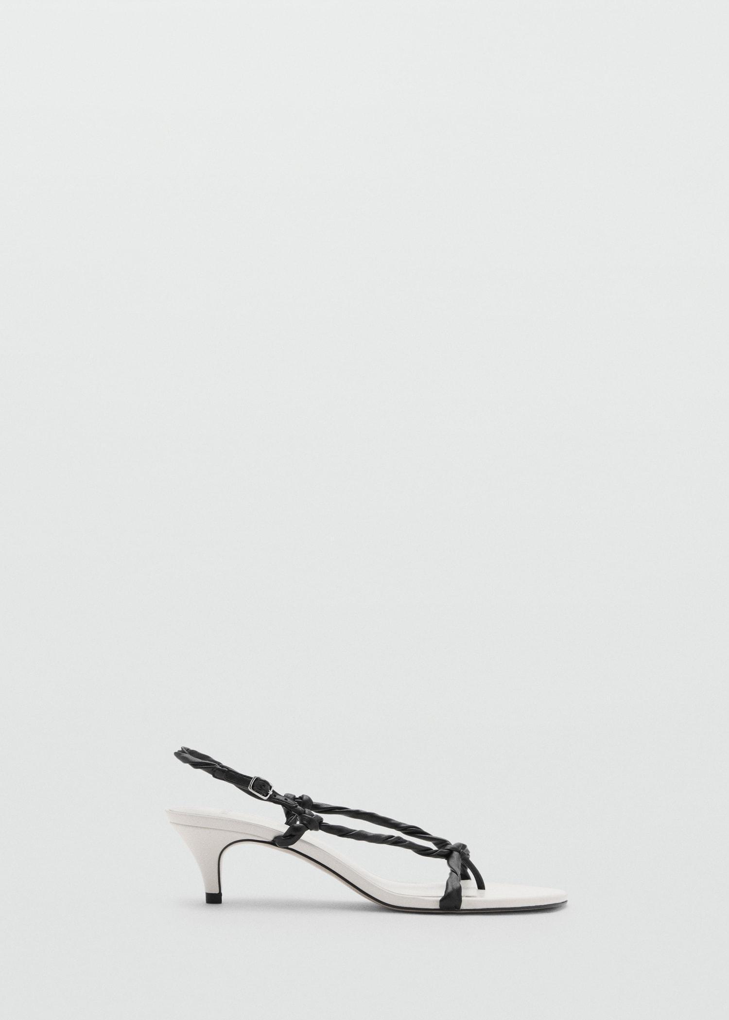 Ruched strips sandals - Women | MANGO USA Product Image