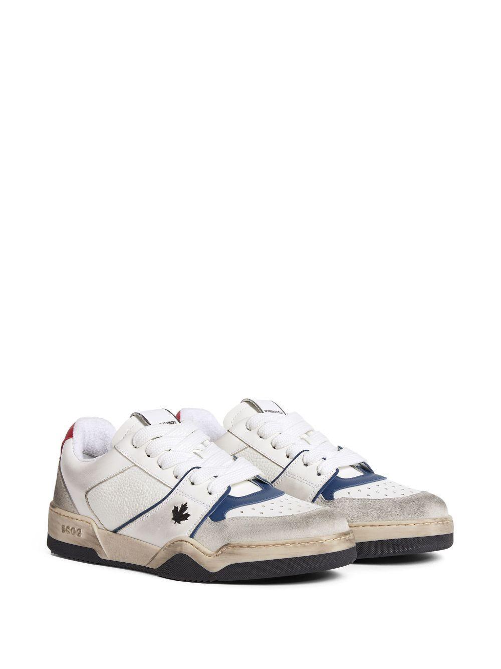 Skate distressed lace-up sneakers Product Image