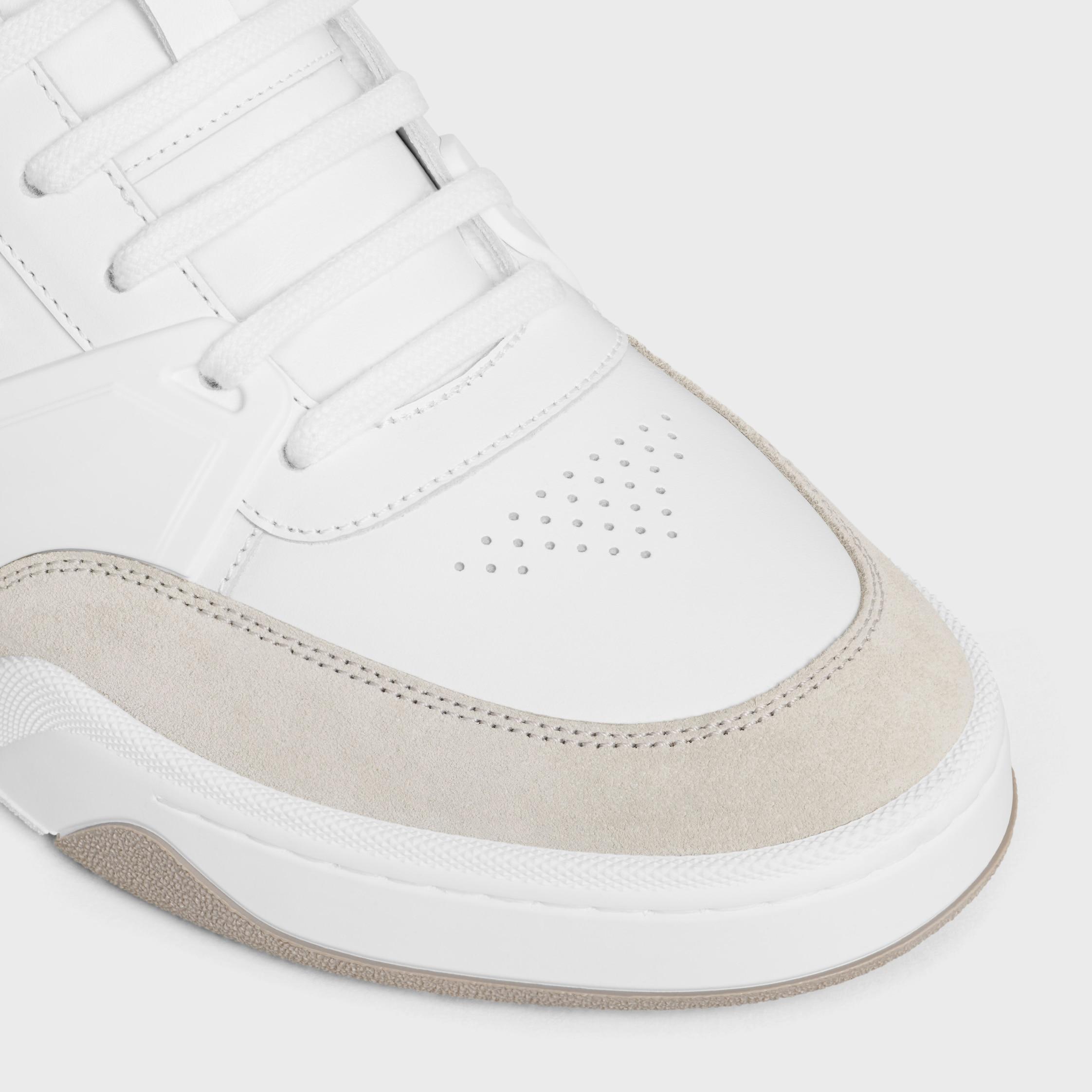 CELINE TRAINER CT-07 LOW LACE-UP SNEAKER in CALFSKIN AND SUEDE CALFSKIN Product Image