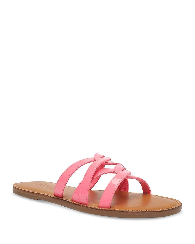 Schutz Womens Lyta Patent Strappy Slide Sandals Product Image