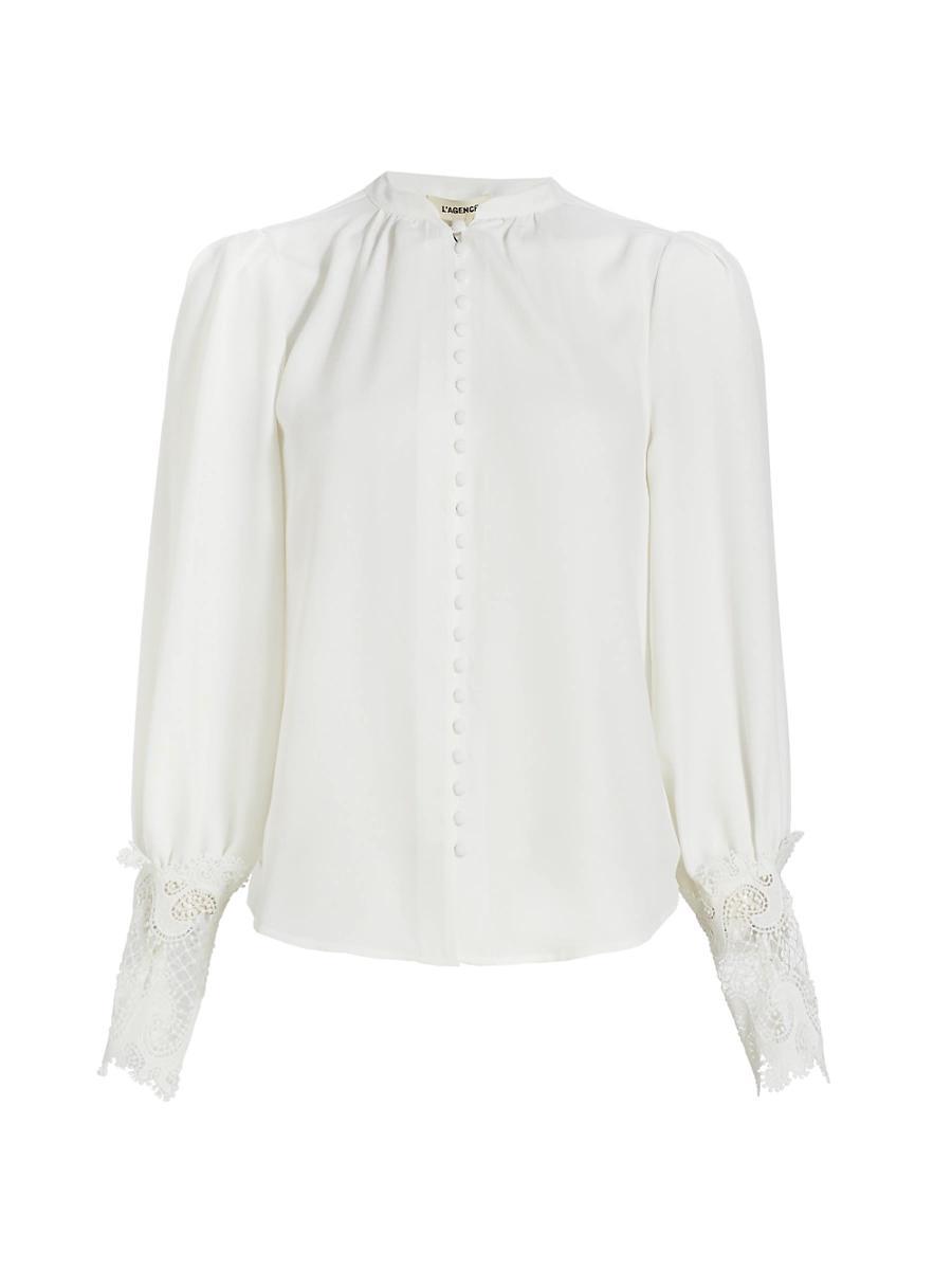 LAgence Ava Lace Cuff Blouse Product Image