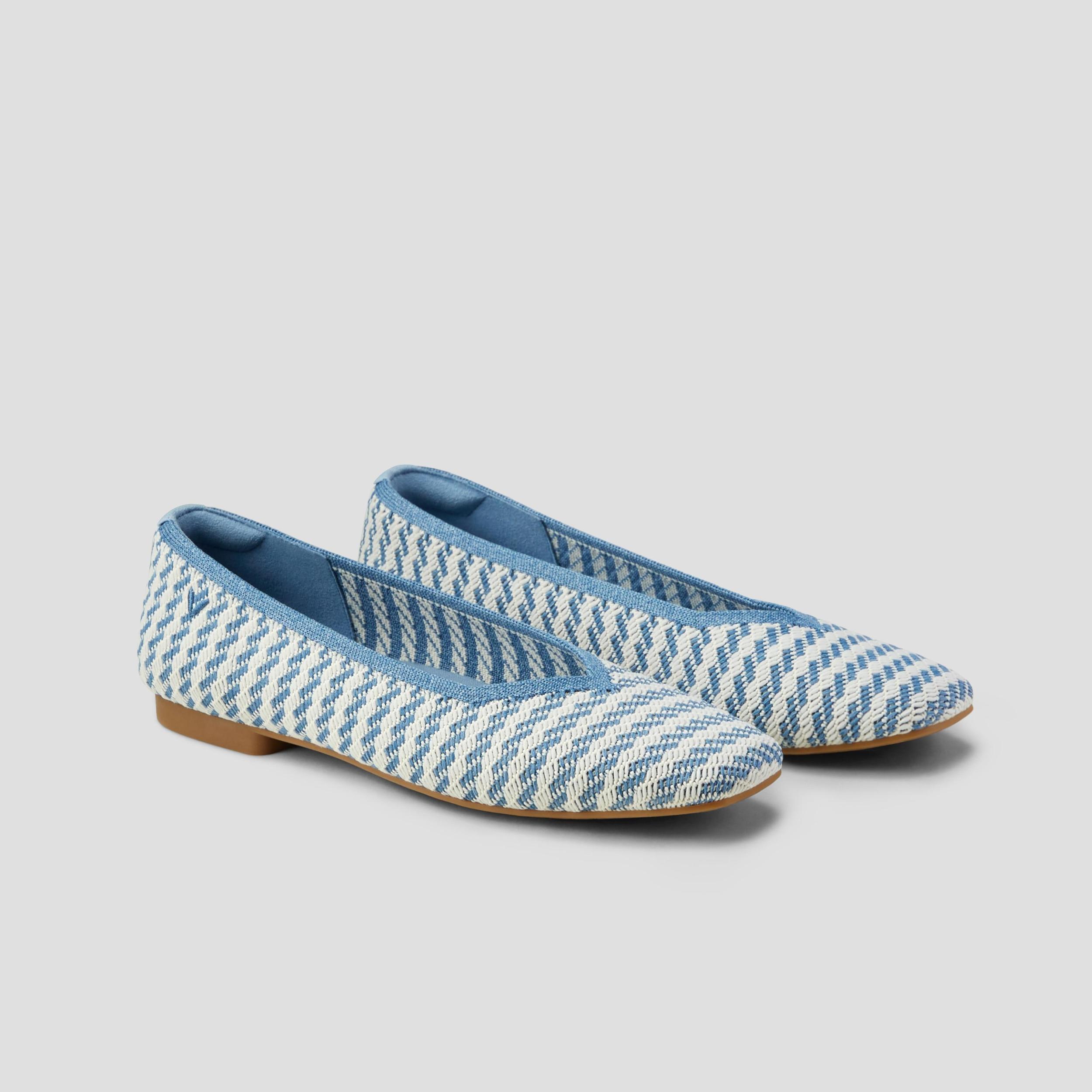 Square-Toe V-Cut Flats (Margot 2.0) Product Image