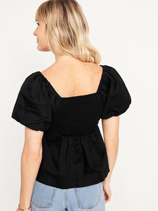 Waist-Defined V-Neck Top Product Image