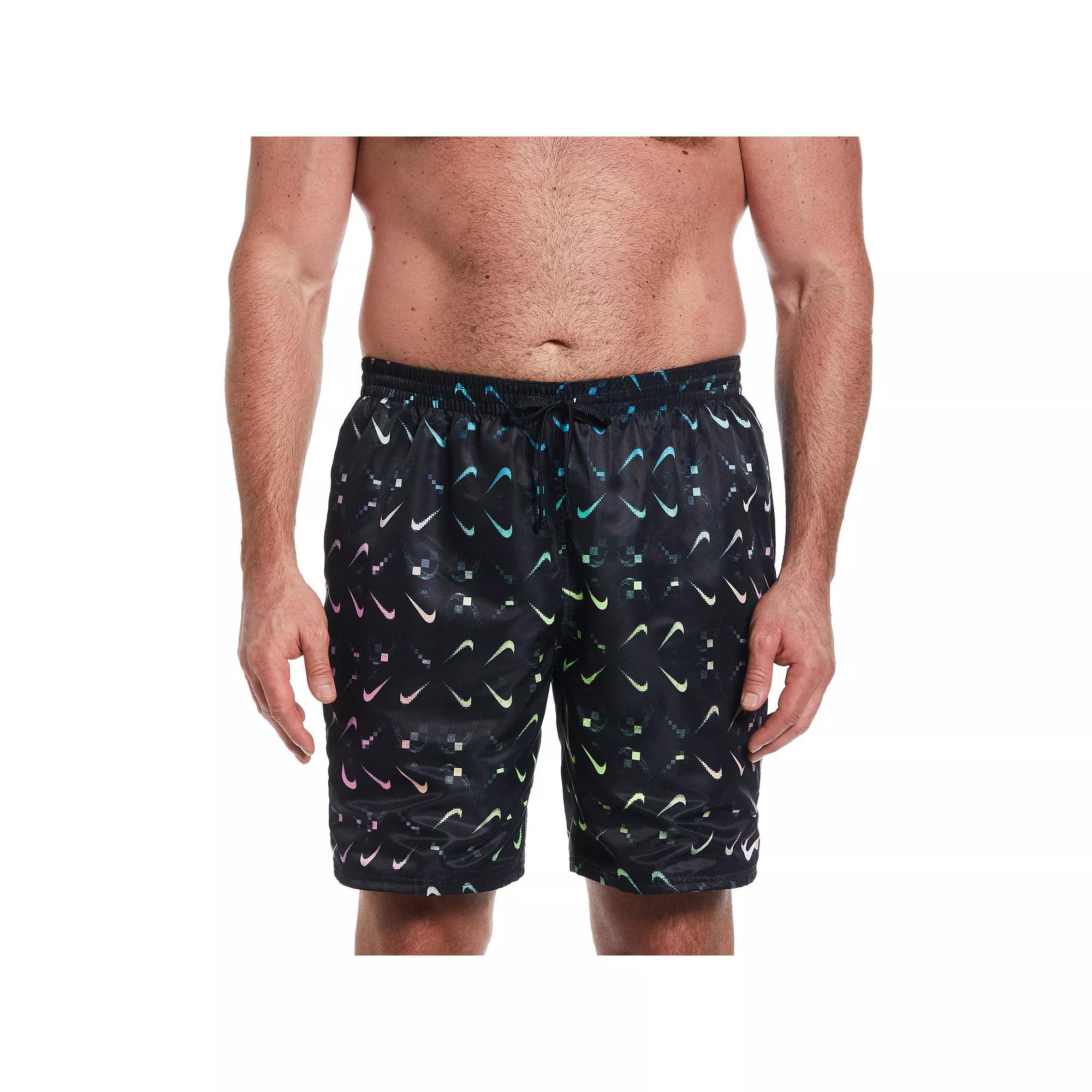 Big & Tall Nike 9-in. Digi Swoosh Ombre Swim Trunks, Men's, Size: XXL Tall, Black Product Image