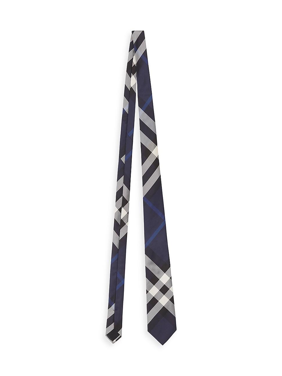 Mens Exploded Check Silk Tie Product Image