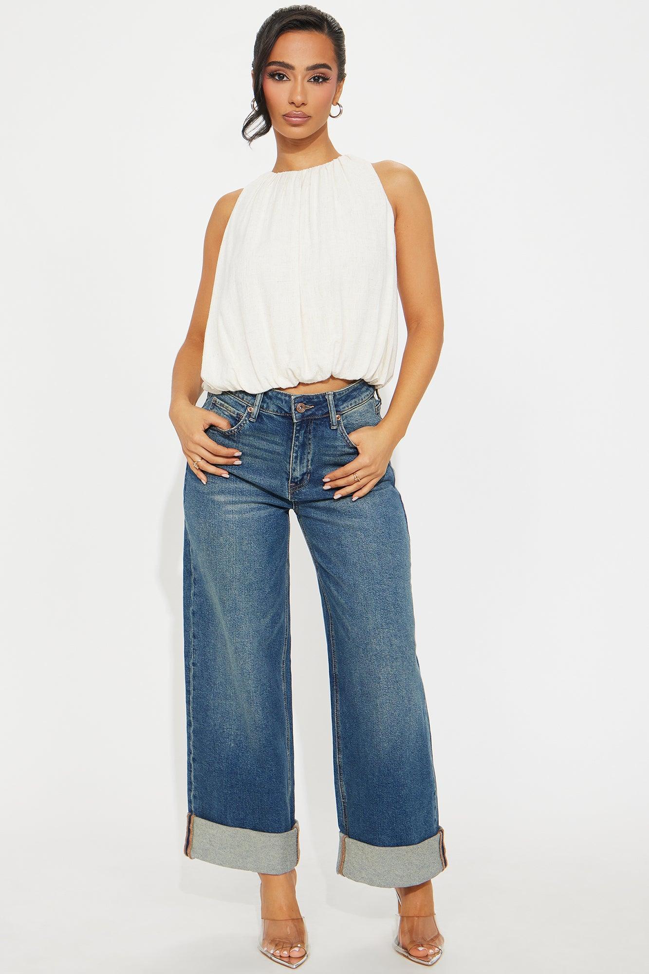 Breanna Linen Bubble Top - Oatmeal Product Image