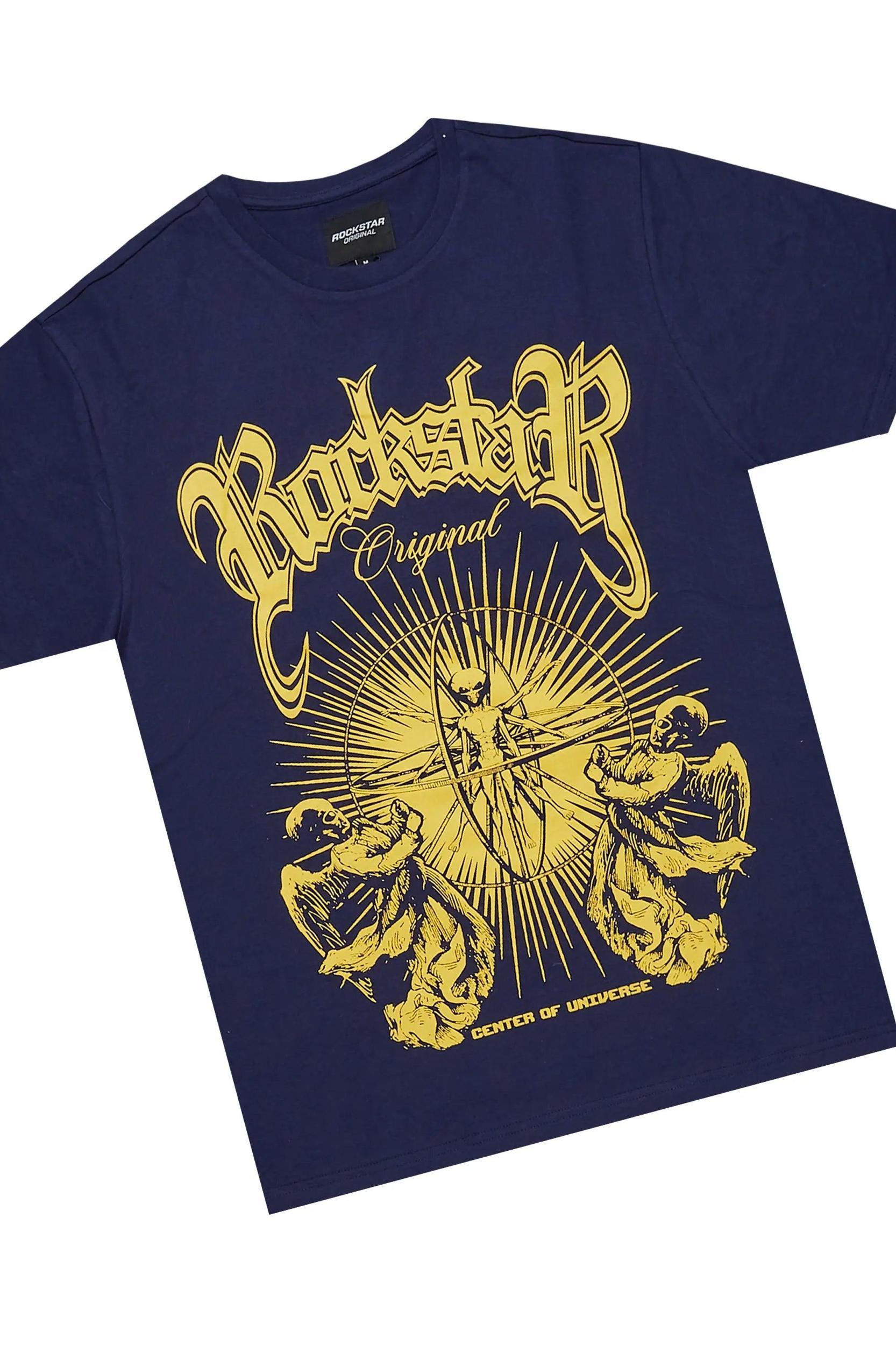 Yarden Navy T-Shirt/Short Set Male Product Image