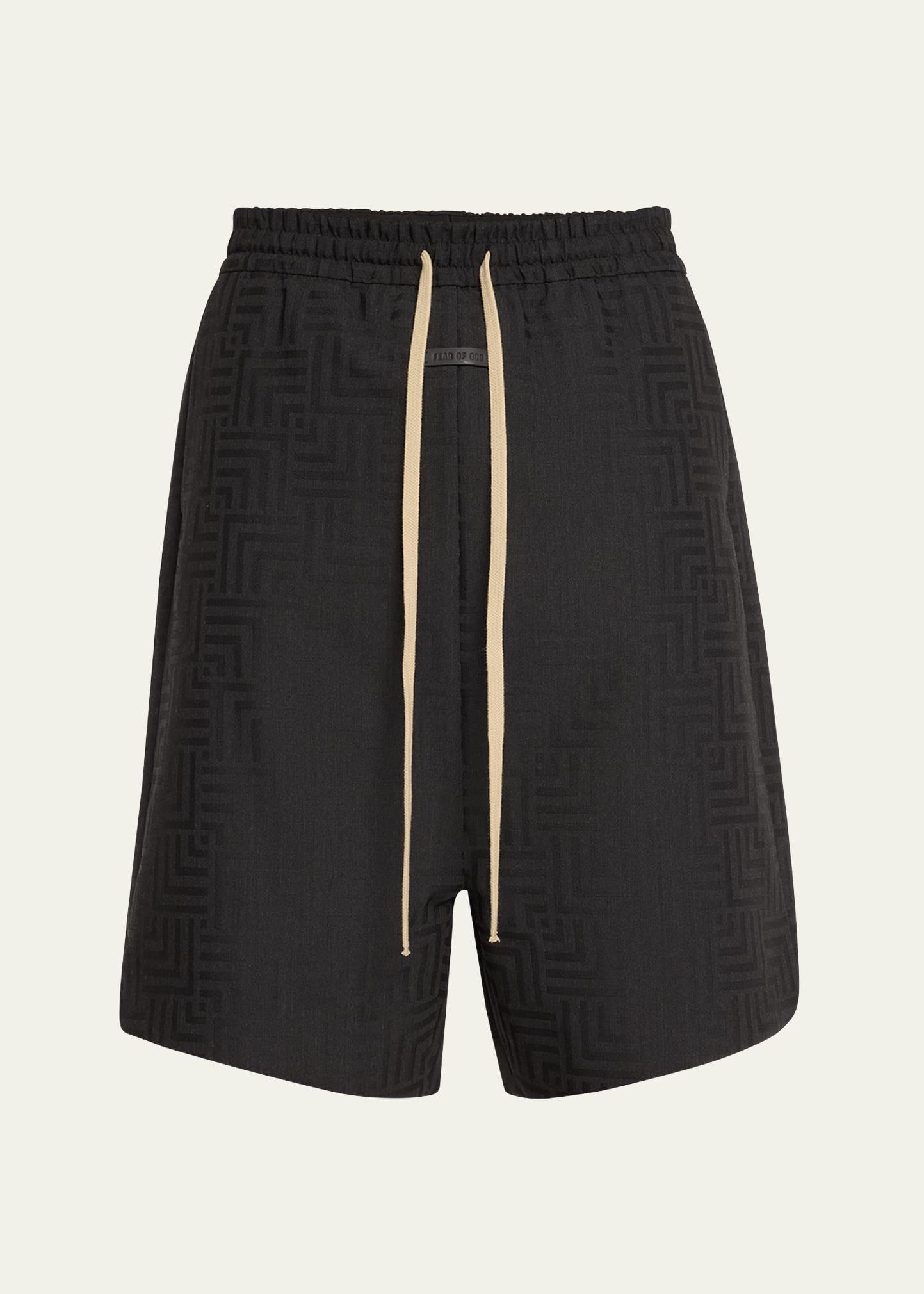 Mens Geometric Relaxed Shorts Product Image