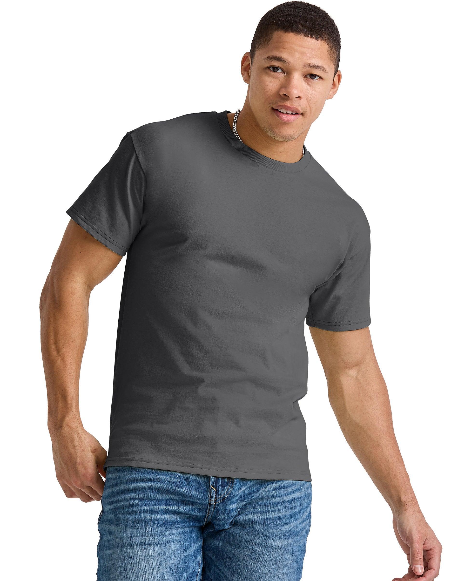 Men's Hanes® Essentials 4-Pack Cotton T-Shirt, Size: XL, Orange Product Image