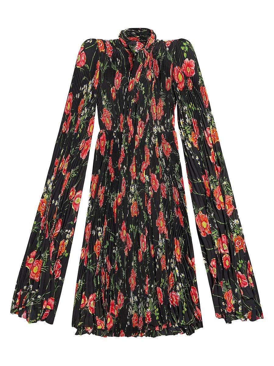 Womens Poppy Scarf Pleated Dress Product Image