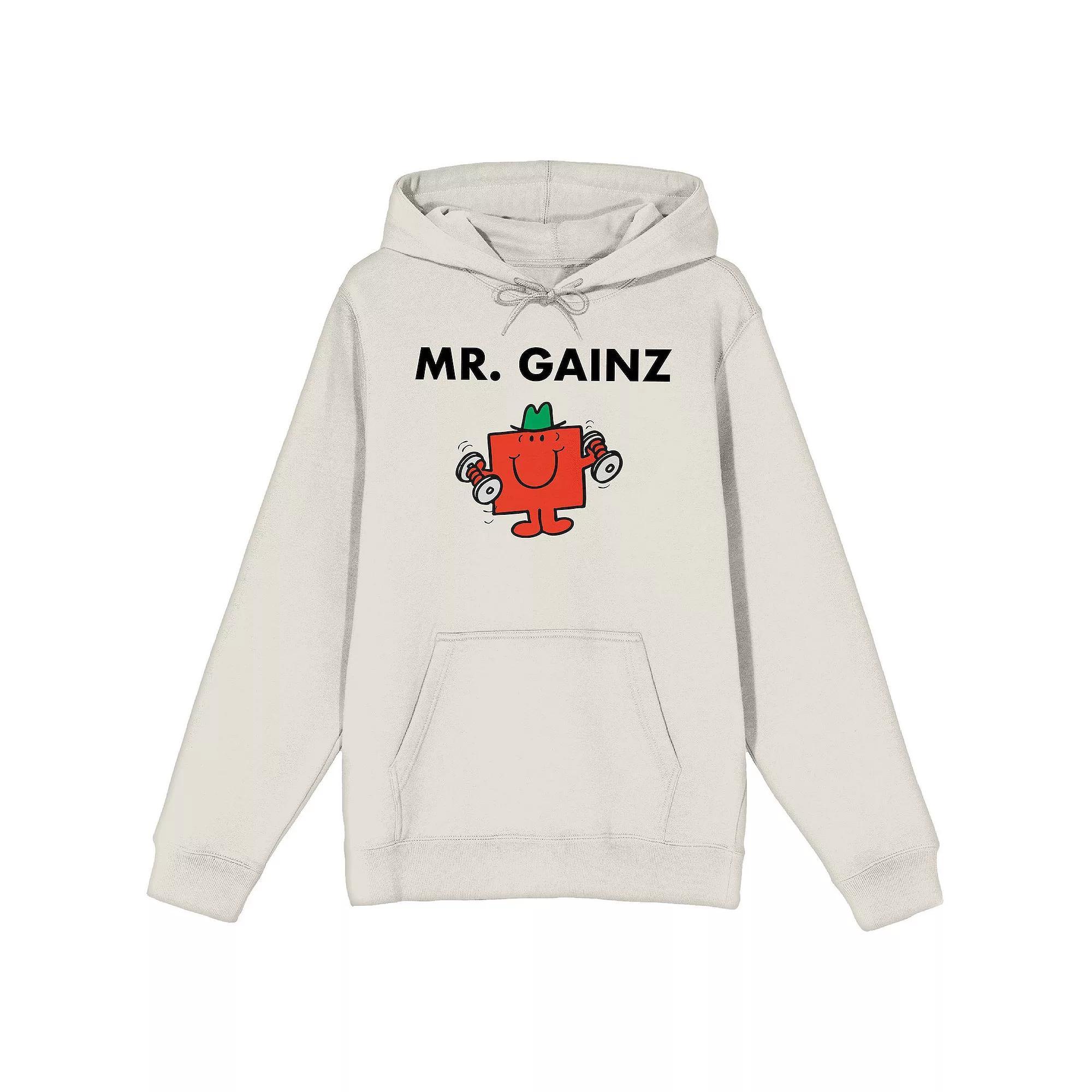 Men's Mr. Men And Little Miss Mr. Gainz Graphic Hoodie, Size: XL, Beige Product Image