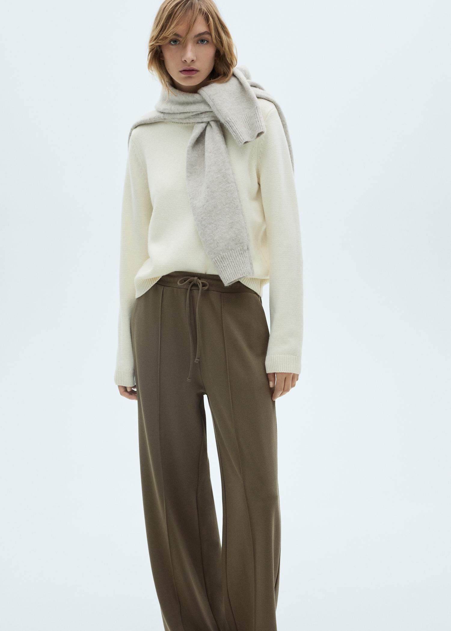 Wide-leg jogger pants - Women | MANGO USA Product Image