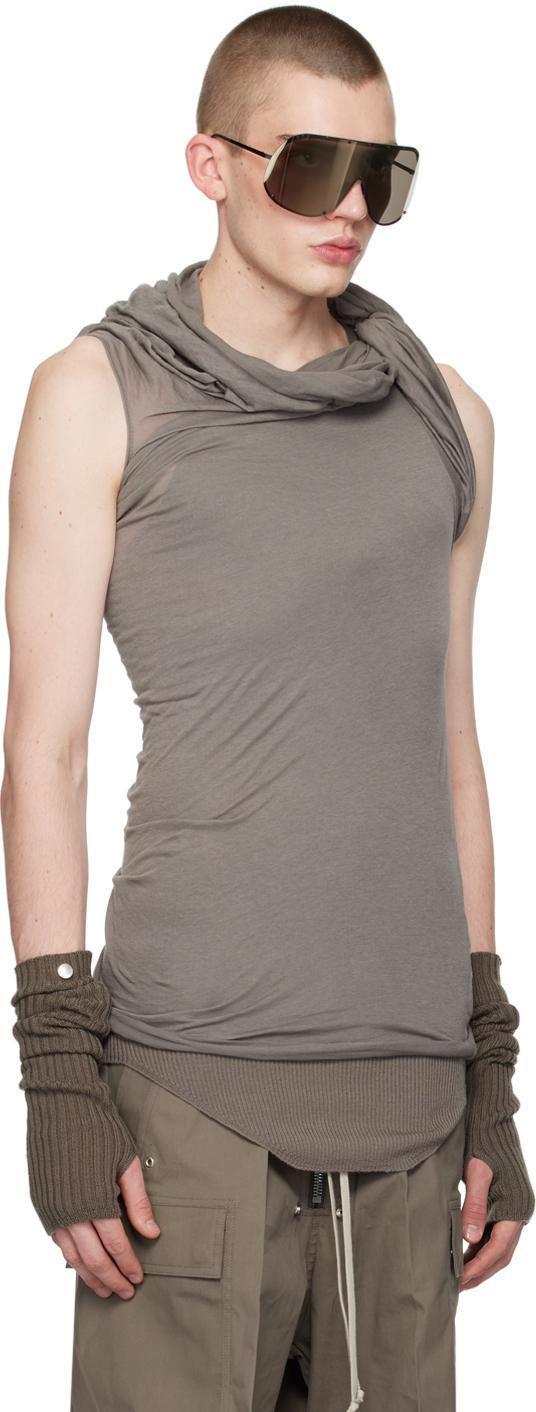 RICK OWENS Gray Banded I T-shirt In 34 Dust Product Image