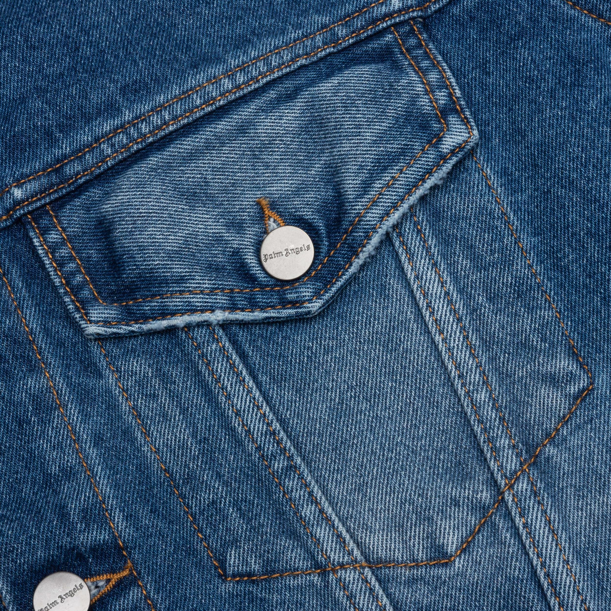 Indigo Track Denim Jacket - Light Blue Male Product Image