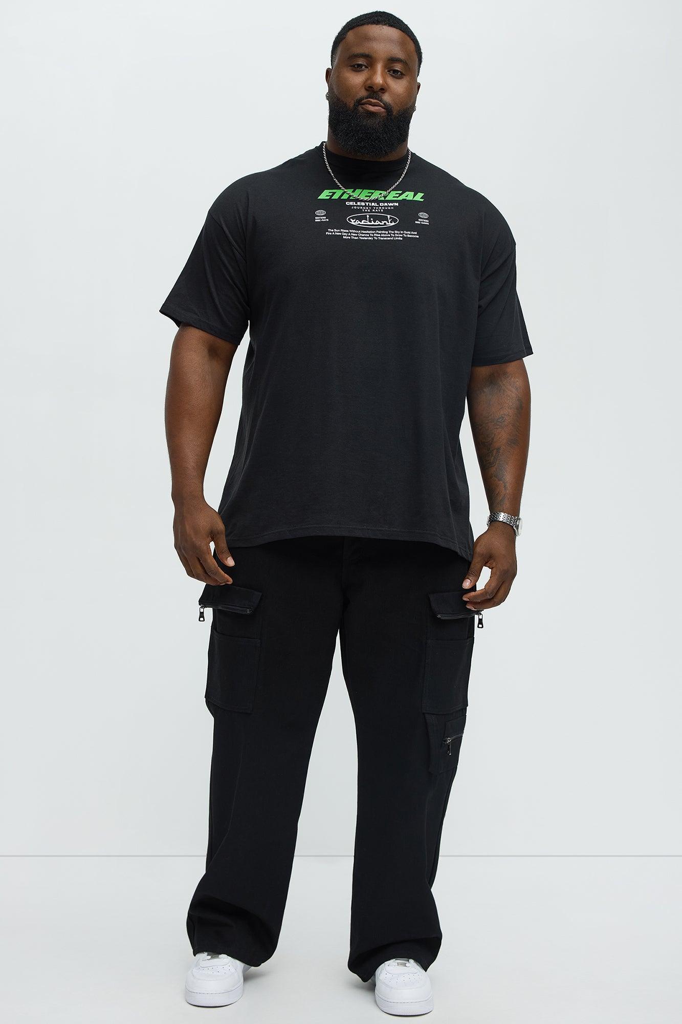 Ethereal Celestial Dawn Short Sleeve Tee - Black Product Image