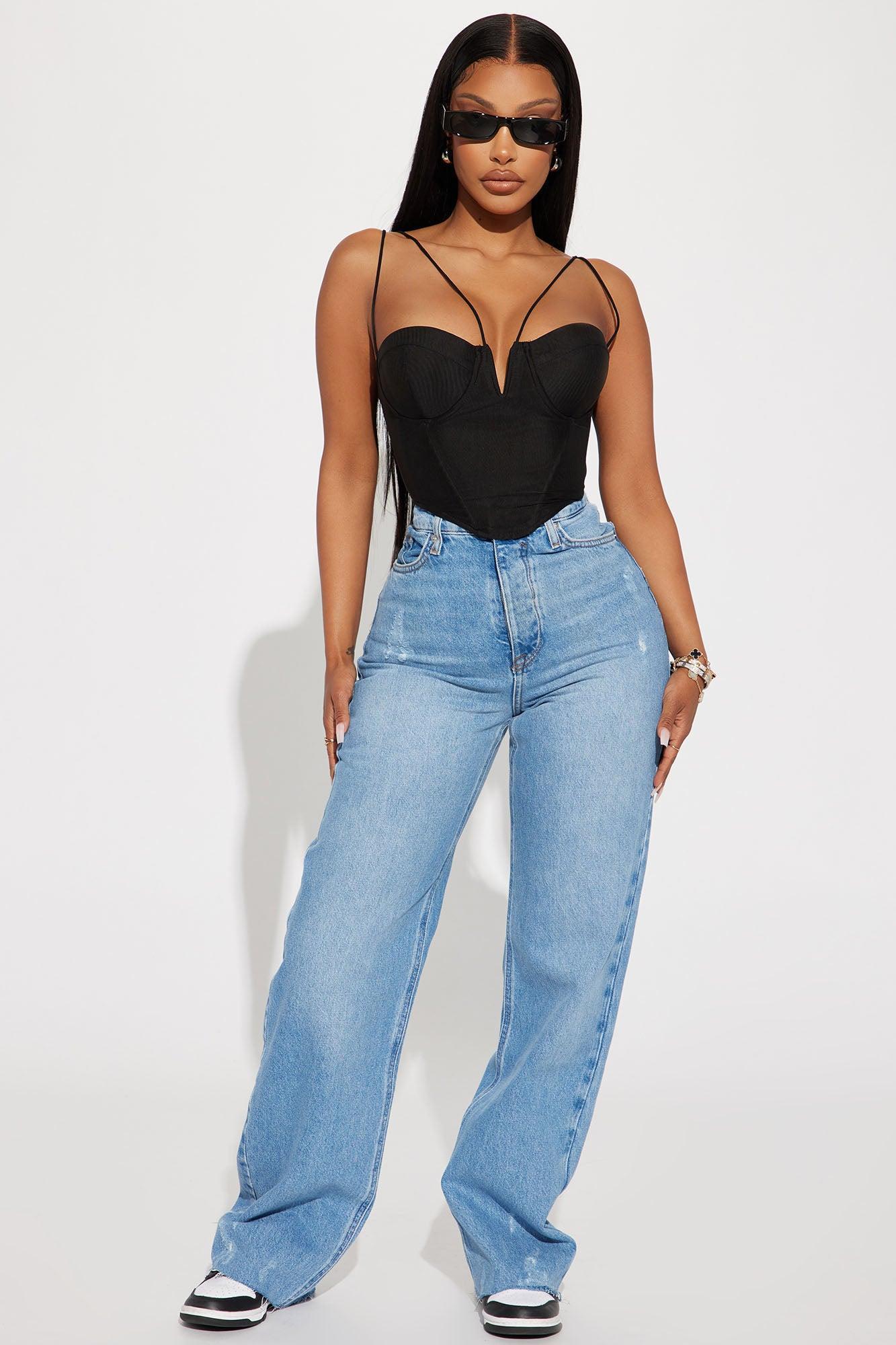 Sara Corset Top - Black Product Image