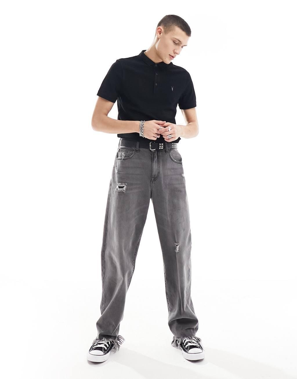AllSaints Reform polo shirt black Product Image