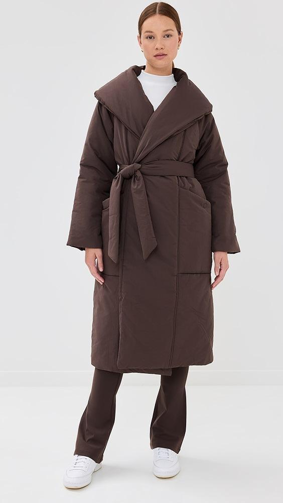 Varley Ana Long Wrap Puffer Coat | Shopbop Product Image